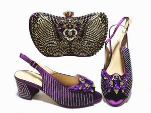 AB5859 Nouveau design bas guérir Extérieur chaussures et sac ensemble multicolores pour femmes - Product Image 5