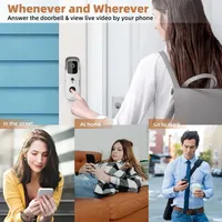 Sonnette vidéo intelligente Tuya, étanche, vision nocturne, sécurité domestique, caméra Full HD 1080P, interphone visuel numérique WIFI