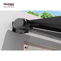 Auvent rétractable de luxe pour jardin extérieur Hooeasy, cassette complète, patio, balcon, ombrage, cadre en aluminium motorisé, bras pliants