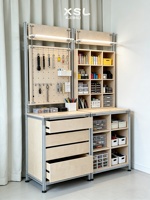 Étagère de rangement multifonctionnelle en aluminium pour marine, design simple, avec panneau perforé, étagère commerciale à plusieurs niveaux avec tiroirs de présentation