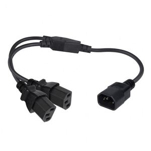 Câble d'alimentation ré<span class=keywords><strong>tractable</strong></span> double extrémité C14 C13 pour ordinateur portable, cordon d'alimentation 220v, grille électrique, séparateur en Y ghd C14 - Product Image 5