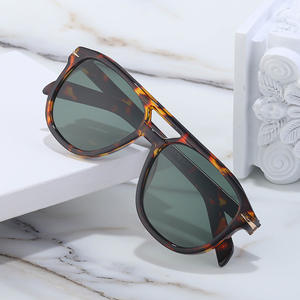 Lunettes de soleil polarisées surdimensionnées rétro pour hommes, protection UV400, monture PC, verres TAC, style C1 noir gris ZS DB7080P - Product Image 5