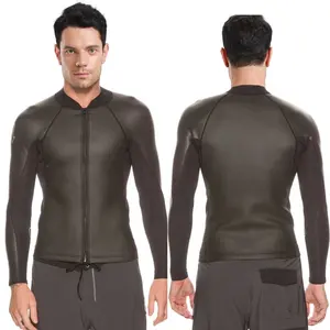 Custom Men 2mm 3mm Front Zipper Long Sleeves Surfing Top Neoprene Wetsuit Jacket