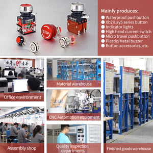 HBAN 1NO1NC 2NO2NC 丸型プッシュボタンスイッチ ハーネスコネクタ 12mm 16mm 19mm 22mm 8線 赤 - Product Image 4