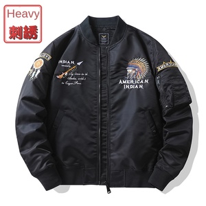 Hiver Nouveau Bomber <span class=keywords><strong>Veste</strong></span> Hommes Industrie Lourde Brodée Baseball <span class=keywords><strong>Costume</strong></span> <span class=keywords><strong>Grande</strong></span> <span class=keywords><strong>Taille</strong></span> Manteau Travail pilote <span class=keywords><strong>Veste</strong></span> - Product Image 2