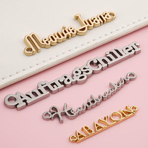Purse Hat Accessories <strong>Custom</strong> <strong>Metal</strong> <strong>Clothing</strong> <strong>Labels</strong> Swimwear Sewing <strong>Metal</strong> Garment <strong>Labels</strong> Gold <strong>Metal</strong> Letters Logo For Clothes - Product Image 3