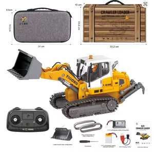 Mini-excavatrice métallique 970 à l'échelle 1/50, modèle de simulation RC prêt à l'emploi avec lumières et sons, camion benne télécommandé 25-30m - Product Image 2