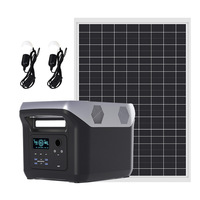 Système de stockage d'énergie solaire CXS Solar 1500W LiFePO4 avec batterie externe, protection IP21, écran LCD, design portable pour usage domestique