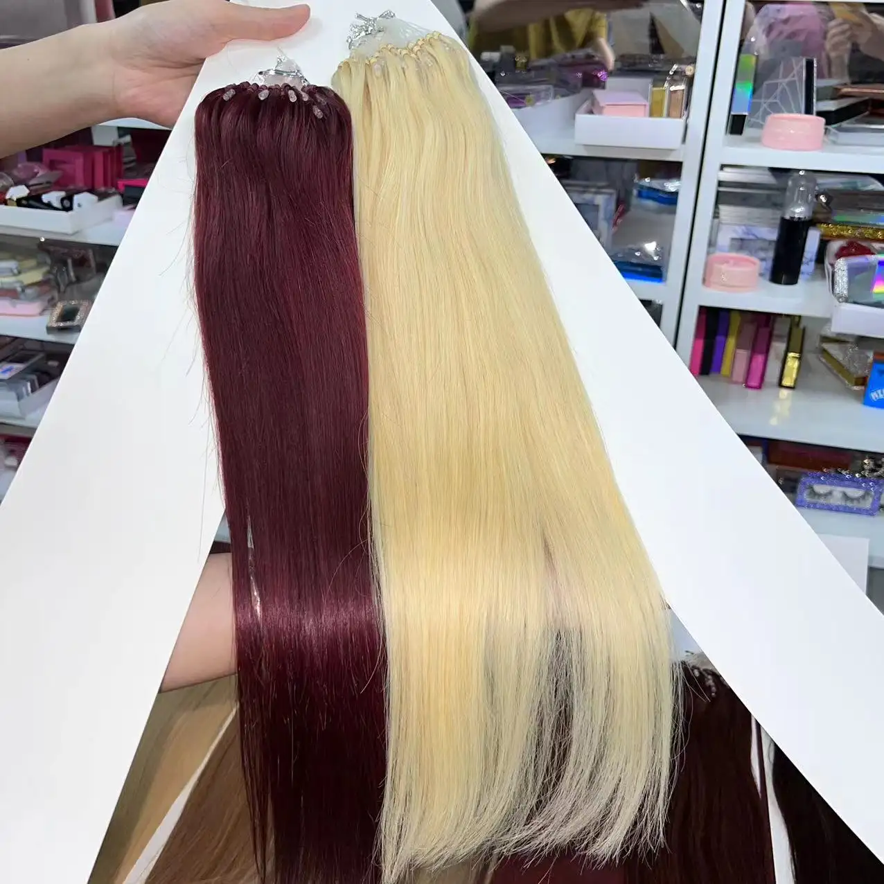 100% 卸売レミーナチュラルヒューマンテープ髪ベトナムi tip u tip microlink hair extensions