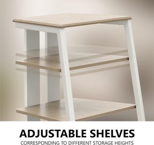 Solid Structure HiFi <strong>Cabinet</strong> 4 Shelves 50 kg Maximum Load Capacity Turntable Audio Video Furniture Wood Steel <strong>CD</strong> Player Kitchen - Product Image 3