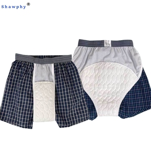 Pantalon de sac d'urine en coton réutilisable imperméable Shawphy avec désinfection et absorption de l'ozone <span class=keywords><strong>pour</strong></span> hommes ou femmes gays - Product Image 1