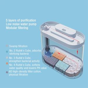 데스크탑 스마트 자동 먹이 공급 및 LED 조명 어항 - Product Image 3