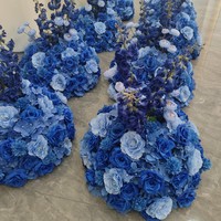 Boule de fleurs artificielles en gros, boule de fleurs au toucher réel pour centre de table de mariage, décoration de mariage