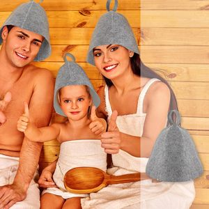 Gorro de sauna sin costuras de fieltro de lana para sala de vapor con logotipo personalizado - Product Image 4