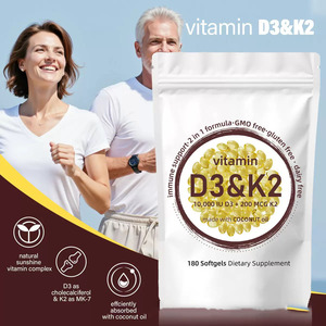Vitamine D3 K2 – Offre Spéciale – Matière Première Végétalienne – Capsules Molles de Vitamine D3 K2 10000 UI – Soutient la Santé Immunitaire <span class=keywords><strong>et</strong></span> Osseuse - Product Image 2