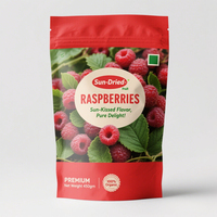 Sacs d'emballage alimentaire sec personnalisés en gros, imprimés, avec fermeture éclair, pochettes mates verticales réutilisables pour snacks, bonbons et fruits secs