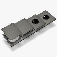 Interruptores y Enchufes de Pared WESA Ultrafinos con Botón Pulsador de 1/2/3 Vías, Enchufe Europeo de 1/2 Vía, Combinación Libre, Diseño Moderno de Lujo