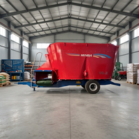 Chariot mélangeur TMR (Total Mixed Ration) en acier NM400 de 22 m³ pour l'alimentation des bovins, des ovins et du bétail, pour la préparation des aliments en ferme