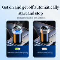 Diffuseur d'arômes intelligent pour voiture, rechargeable, avec fonction de détection sonore, lampe RGB et effet de brume pour l'intérieur automobile