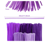 Kit de 300 nettoyeurs de tuyaux en fil de fer polyester faits à la main pour l'école, avec ruban floral coloré pour l'emballage de fleurs
