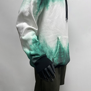 Sweat à capuche pour homme en coton 100% personnalisé, écologique, de luxe, en molleton épais, avec logo brodé, couleur unie, automne - Product Image 3