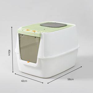 Caja de Arena para Gatos Extra Grande de PP, Bandeja de Arena Cerrada, Suministros para Mascotas, Venta al por Mayor - Product Image 2