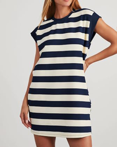 Club News Vestido Estampado Geométrico Verano 2024, Moda con Cortes Asimétricos y Vestidos Ajustados Estilo Con Bolsillos - Product Image 1