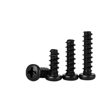 M1 M5 Phillips Pan Head Self Tapping Screw Carbon Steel Black Finish Flat Point Fastener