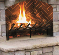 Support à bois en fonte anti-rayures avec pieds en caoutchouc pour chauffage domestique durable à haute température, idéal pour sols délicats