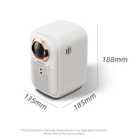 Mini projecteur portable WJ.V8 Pro, 250 ANSI, 1080P natif, Android 9.0, haut-parleur intégré pour cinéma maison et petites réunions de bureau