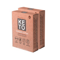 LIFEWORTH Café Keto 3-en-1 Personnalisé Instantané à l'Huile MCT Saveur Chocolat – Source d'Énergie et de Matières Grasses