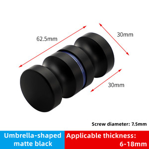 Poignée <span class=keywords><strong>de</strong></span> porte en verre noir en acier inoxydable à trou unique moderne pour salle <span class=keywords><strong>de</strong></span> <span class=keywords><strong>douche</strong></span> cuisine vitrine coulissante petites portes <span class=keywords><strong>de</strong></span> salle <span class=keywords><strong>de</strong></span> bain - Product Image 6