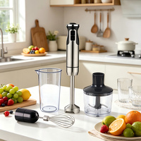 Batidora de Mano de Velocidad Variable de 1000W-1400W, Batidora Eléctrica con Vaso, Certificación CE LFGB, para Hacer Puré de Sopa en Casa
