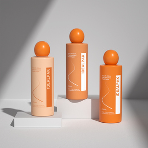 Tùy chỉnh Nhãn Cam Pet nhựa cơ thể rửa chai sang trọng chăm sóc da bao bì <span class=keywords><strong>container</strong></span> mặt Toner Lotion chai 250ml - Product Image 1
