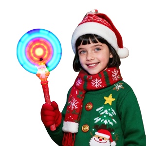 Multi Color 15 Inch Handheld Battery Operated ABS Durable Christmas New Year Party Favor Kids Gift <b>Novelty</b> Led Toy Spinning Wand - Product Image 4