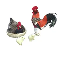 Enfeites de galinha ho cong so artesanal, enfeites de simulação tipo galinha