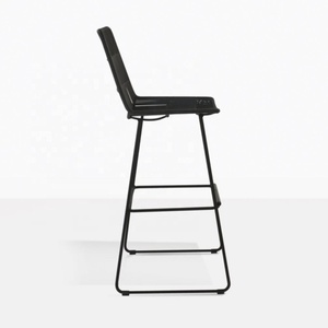 Modern Outdoor Rope <b>Bar</b> <b>Stool</b> Minimalist Patio Garden Wicker High Chair Metal Frame Counter Height Barstool Kitchen Furniture - Product Image 2