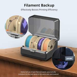 Caja secadora de filamentos para impresora 3D Anycubic Ace Pro, compatible con Kobra 3 Max, contenedor de almacenamiento de filamentos de plástico con tapa transparente y cuatro bobinas. - Product Image 3