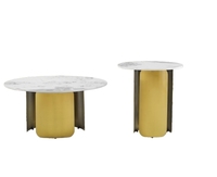Table basse moderne minimaliste de luxe léger, combinaison de tables basses rondes nordiques, petite table d'angle créative