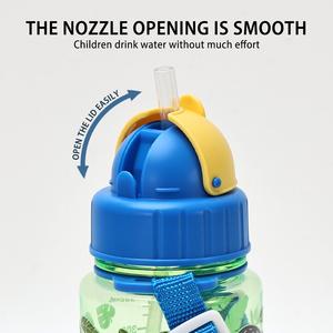 Botella de Agua Infantil de Tritán de 350 ml con Boquilla de Silicona y Correa, Impresión por Transferencia de Calor - Product Image 5