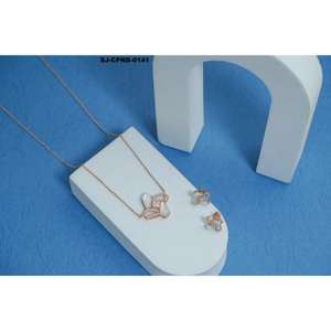 Meilleur designer de collection de haute qualité prix de gros collier et boucles d'oreilles minimalistes en gros prix - Product Image 1