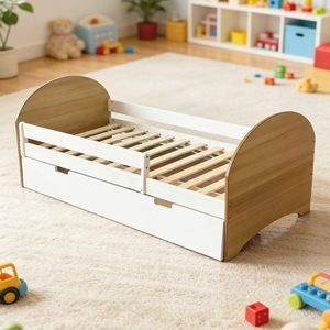 <span class=keywords><strong>Letto</strong></span> <span class=keywords><strong>singolo</strong></span> Montessori per bambini con sponda, in legno, con cassetto contenitore - Product Image 1