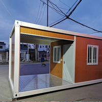 Conteneur moderne de 20 pieds, 1 chambre, bureau portable détachable, maison préfabriquée, facilement installable, modulaire, école, appartement, hôtel, villa