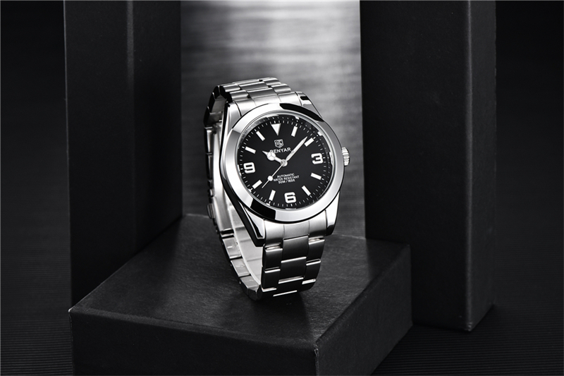 BENYAR 2022 New Stainless Steel Automatic Men Watches Top Brand Waterproof Luxury Men Mechanical Wristwatch Relogio Masculino