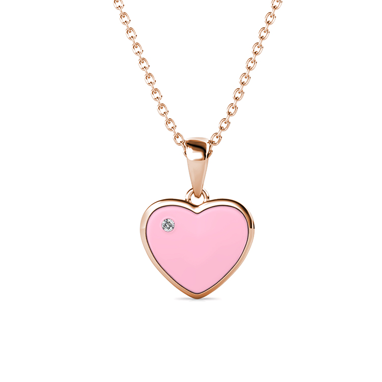Collana per ragazza in argento 925 placcata in oro rosa 18k