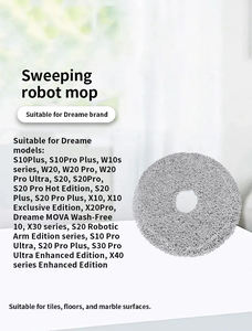 Para <span class=keywords><strong>Dreame</strong></span> <span class=keywords><strong>W10</strong></span> <span class=keywords><strong>W10</strong></span> <span class=keywords><strong>Pro</strong></span> <span class=keywords><strong>Dreame</strong></span> S10 S10 <span class=keywords><strong>Pro</strong></span> L10S Ultra todo en uno aspiradora y mopa Robot mopa trapo de tela - Product Image 2