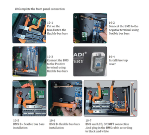 Kit de batería de 48V 16S DIY con BMS 200A neutral <span class=keywords><strong>Lifepo4</strong></span> 306AH caja de batería 51,2 V 280AH 314AH <span class=keywords><strong>Lifepo4</strong></span> - Product Image 3