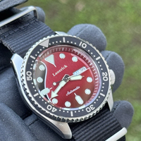 Montre automatique mécanique avec boîtier en acier inoxydable personnalisé avec logo OEM, verre saphir, luminescent, étanche 10 ATM, montre de plongée