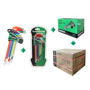 Meilleures ventes 2023, jeu de clés <span class=keywords><strong>Torx</strong></span> électrophorétiques colorées en CR-V, 9 pièces, clé Allen, clé à douille extra longue, bras court, métrique, OEM, bricolage - Product Image 6