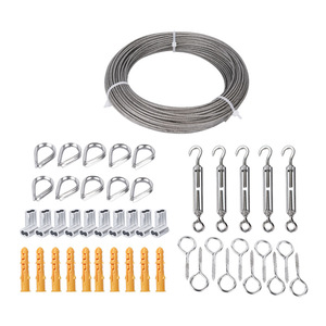 Staaldraadkabelset Buitenverlichting Kledingdroogrek Hangende karabijnhaak Spanner Staaldraadkabelset - Product Image 2